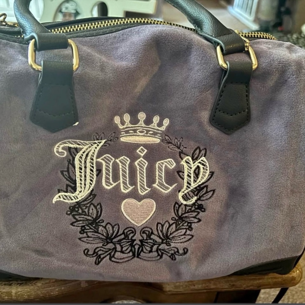 Juicy Couture Lavender Satchel with Black Accents